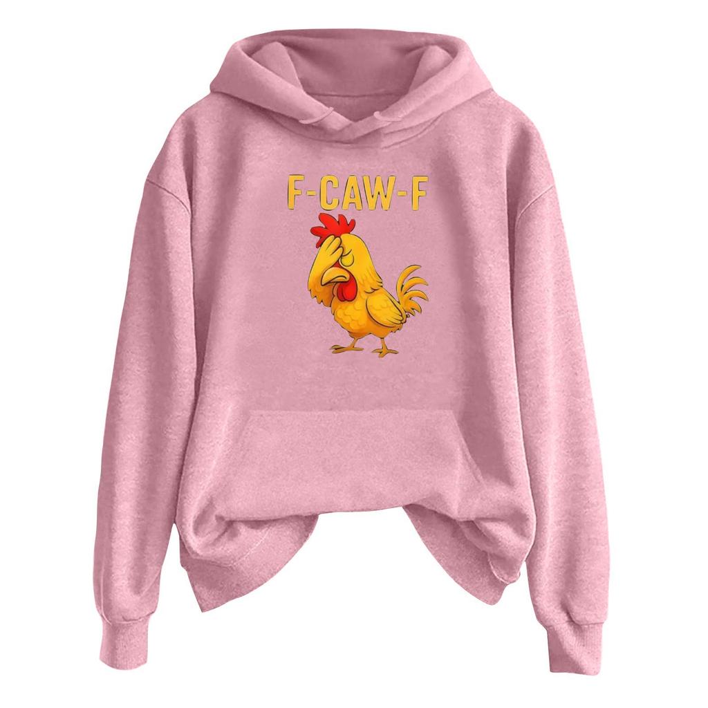 Women's Fashionable Casual Long Sleeve Hooded Printed Sweatshirt