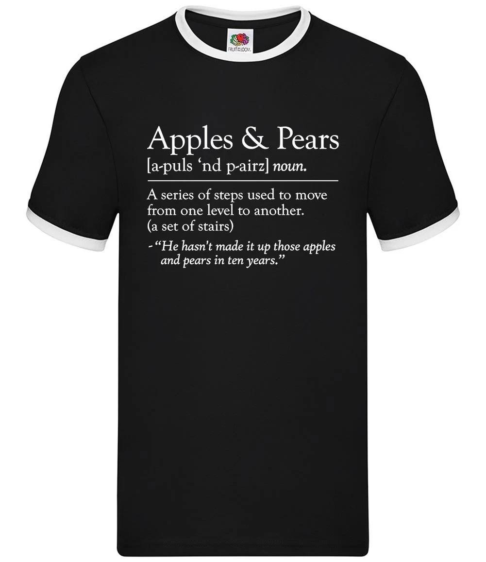 Apples & Pears Definition - Mens Ringer - Funny Cockney Slang London S
