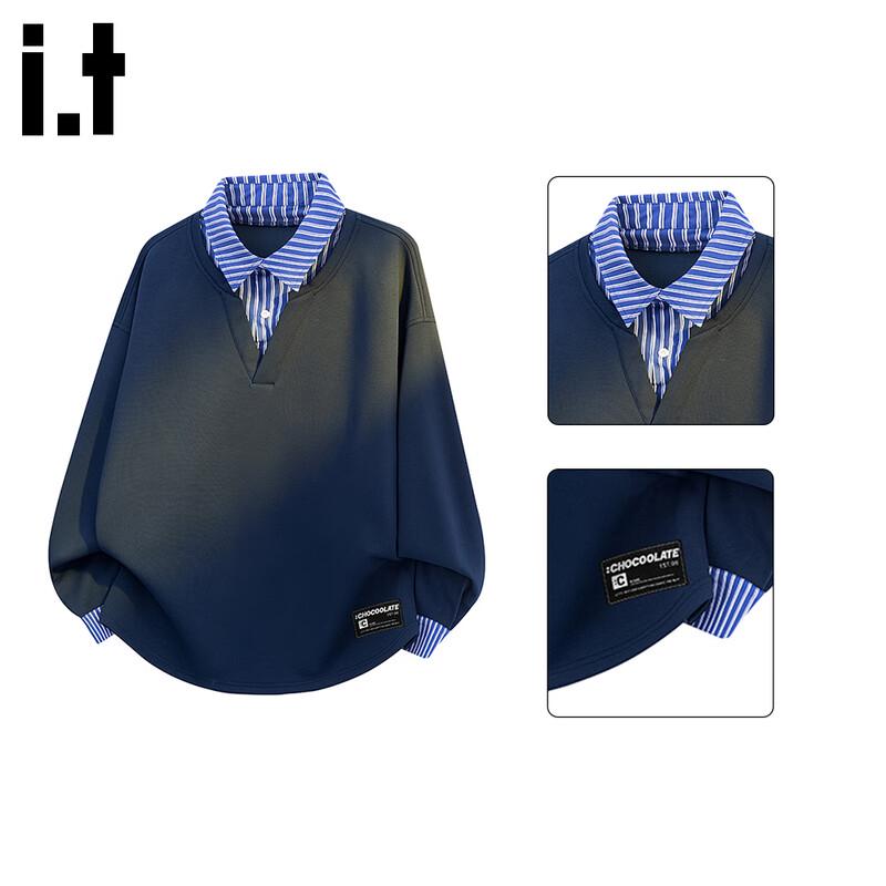 

:Мужское поло-худи CHOCOOLATEit с воротником-рубашкой из искусственного двухслойного материала 2XL