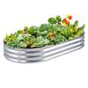 Hochbeet, 71,9 x 36,4 x 11 Zoll verzinkte Metall-Pflanzkasten, Outdoor-Pflanzkästen mit offenem Boden, zum Anpflanzen von Blumen/Gemüse/Kräutern in