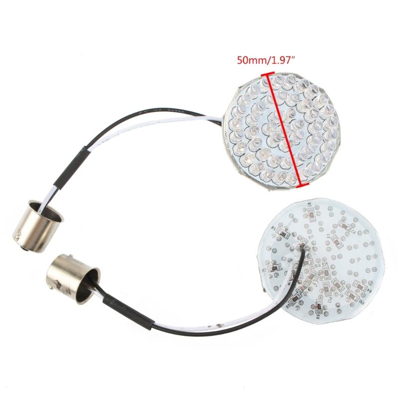 1 Pair 2'' Front LED Turn Signal Light Running Light Kit for Motorbike Alloy