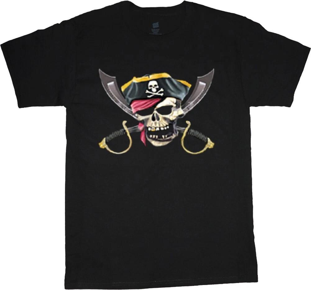 Pirate Skull T-shirt Jolly Roger Flag Clothing Apparel Accessories Men S