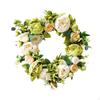 Front Door Wreath Artificial Flowers Gift Rustic Multipurpose 15 Inch Spring for Wall Decor