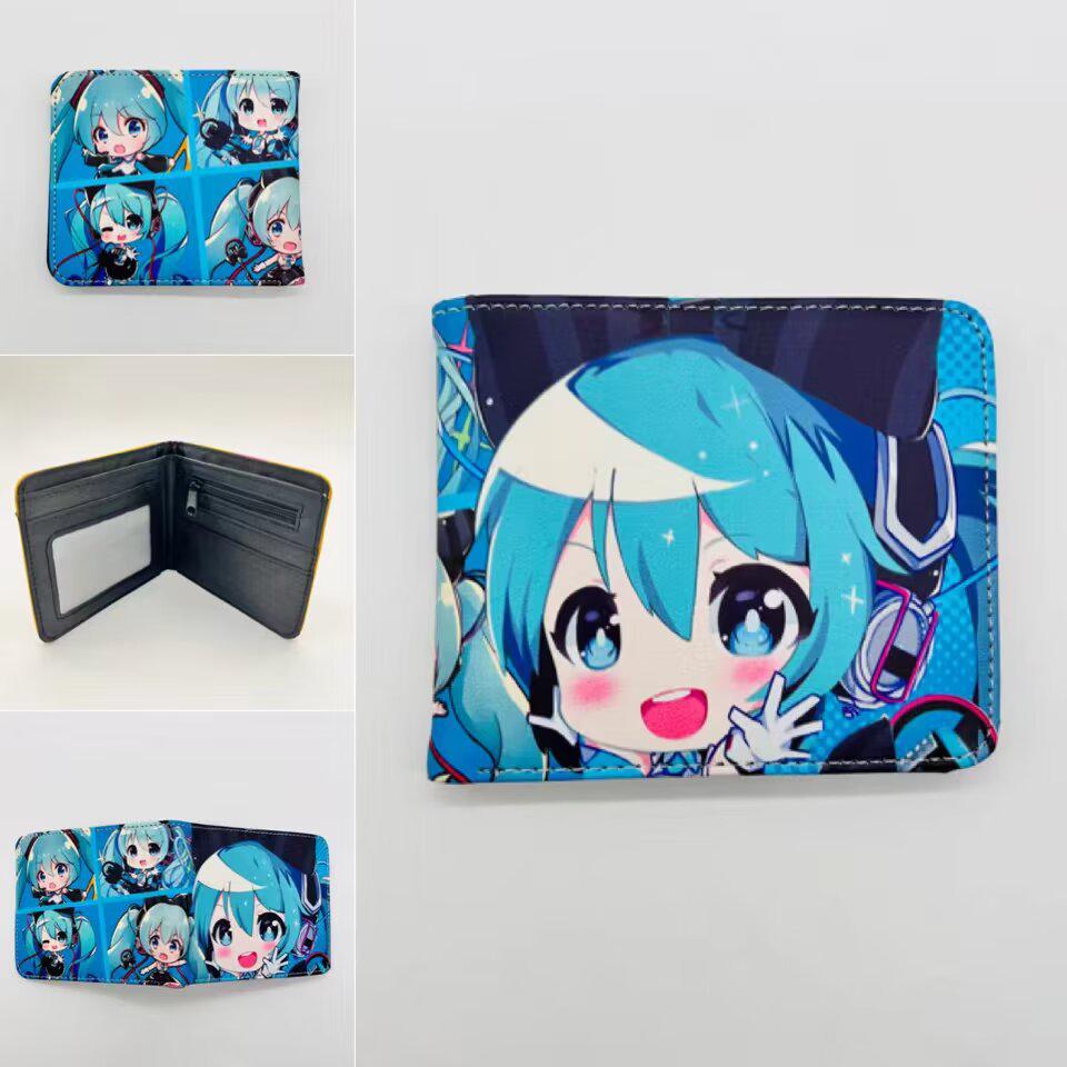 Hatsune Miku Anime Portemonnee & Kaarthouder - Heren & Dames Lederen Portemonnee met Geldclip.