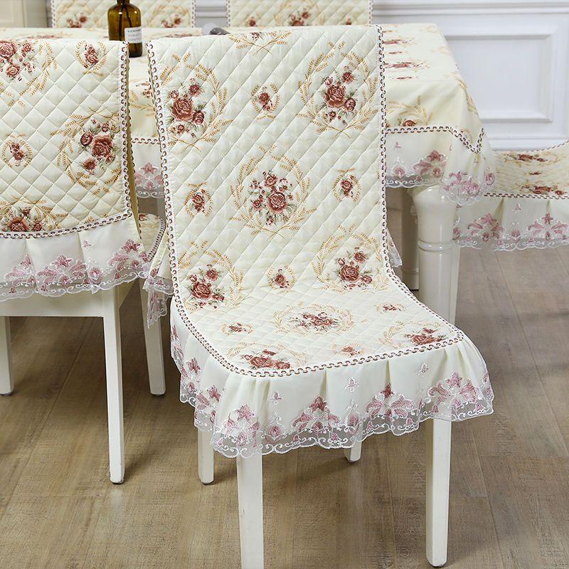 One-piece Dining Table and Chair Cover Dining Chair Cushion Chair Cover Set Household Chair Cushion Rectangular Round Coffee