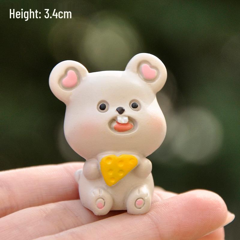 Chinese Zodiac Animal Resin Mini Ornaments for Desk and Car Decor