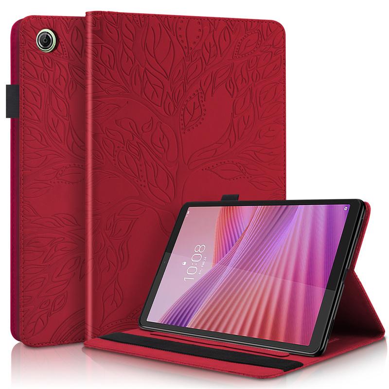 Coque for Lenovo Tab One Case 8.7 Inch Embossed Tree PU Leather Wallet Flip Cover for Funda Lenovo Tab One 8.7 / K9 Case Tb305fu
