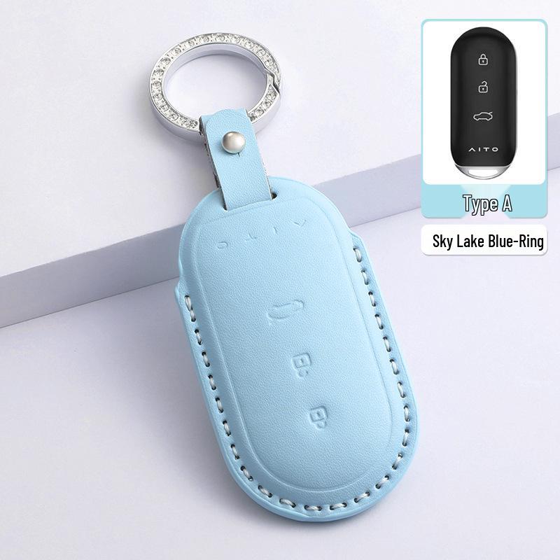 AITO M5/M7/M9 Leather Car Key Case Shell with Buckle