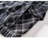 Men's Autumn Retro Plaid Colorblock Casual Jacket - Plus Size Loose Fit Versatile Top Coat