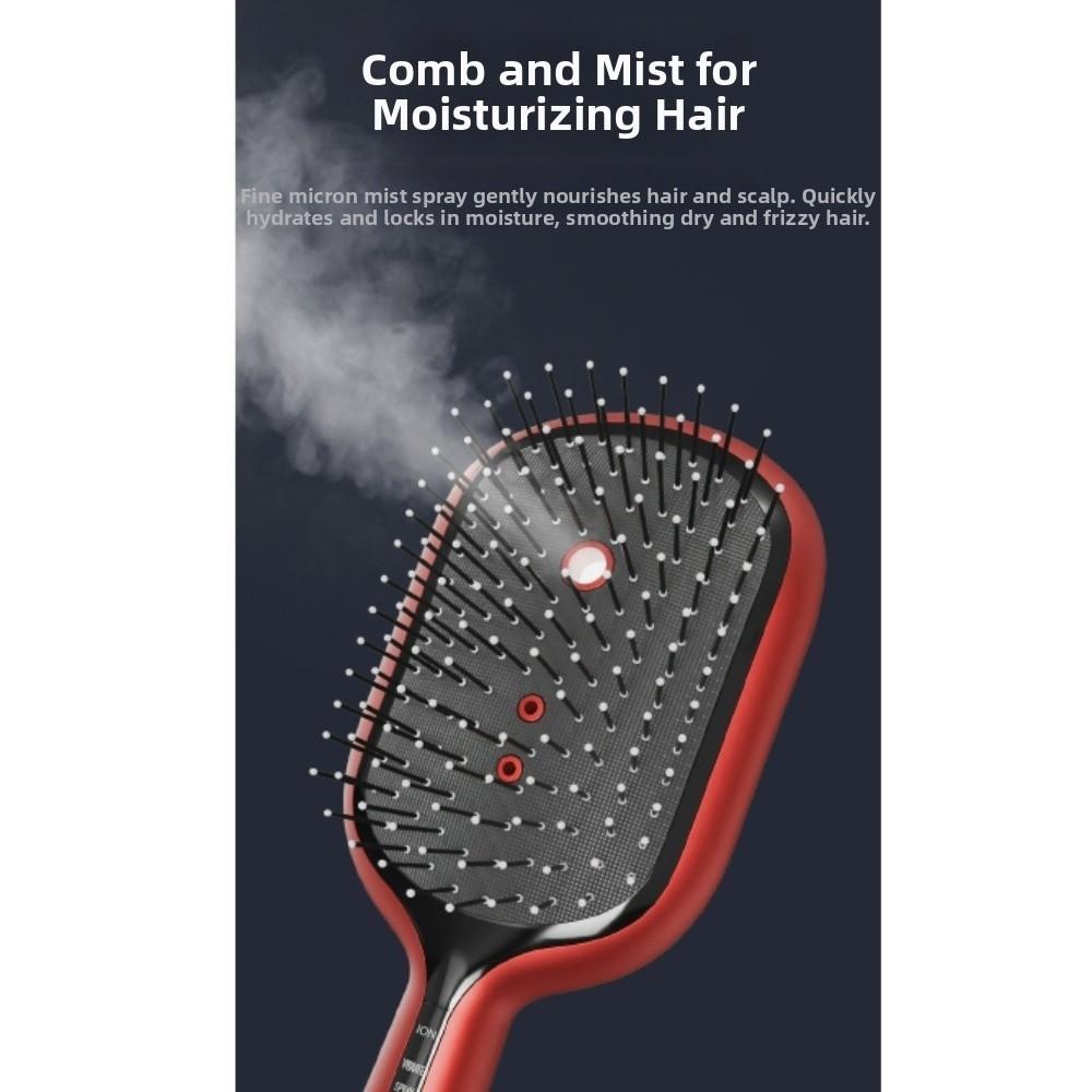 Multi-Function Red Light Spray Massage Comb Anti-Frizz 2-In-1 Misting Hair Brush Mother'S Day