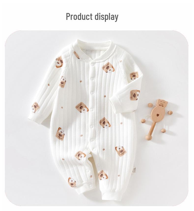 Winter Warm Long Sleeve Baby Romper Jumpsuit - Newborn Base Layer Pajamas