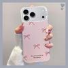 Silver Shell Cross-Border Powder Bow Phone Case for Apple 17/16/15 Pro, 14 Pro Max, 13/12/11/X