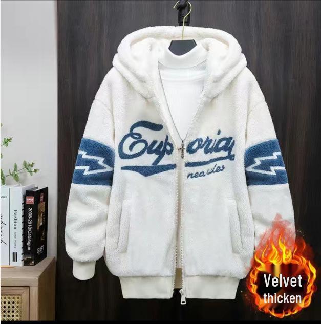 Men's Winter Thick Lambswool Coat - Korean Street Style, Loose Fit, Couples' Trend, Warm Cotton Jacket