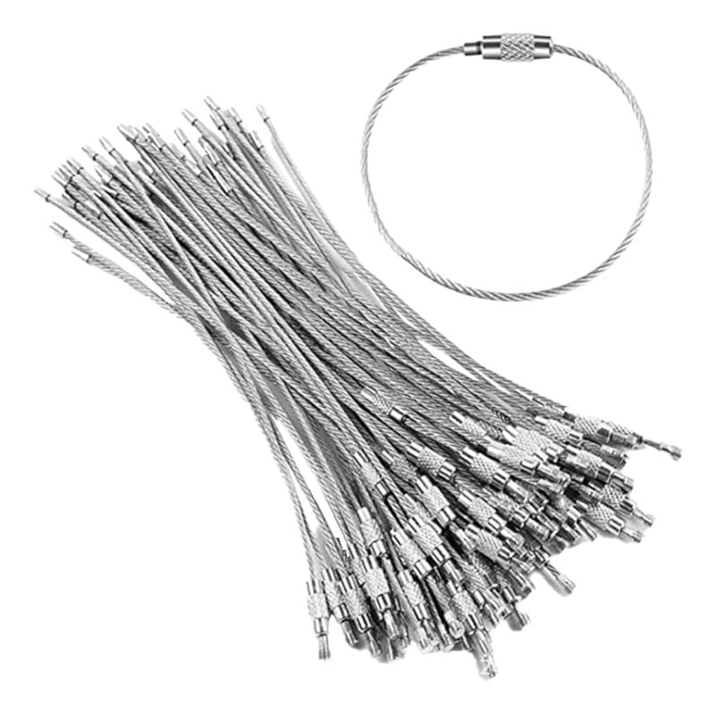 

[FUPUONE] stainless steel ring stainless chain key chain 100 pieces (width 1.5mm*15cm)