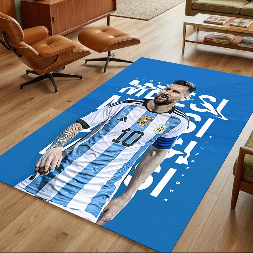 Argentina Messi Celebration Carpet Design for Living Rooms Dining Room Study Room Game Room Antislip Carpet Anime Office Decor