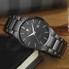 Top Brand Luxury Fashion Men's Watches Full Black Steel Belt Watches For Men Quartz Wristwatch Waterproof Clock
