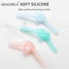 6PCS Reusable Food Grade Transparent Bendable Silicone Straws Straight Drinking Straw With Cleaning Brush Set Party Accessory