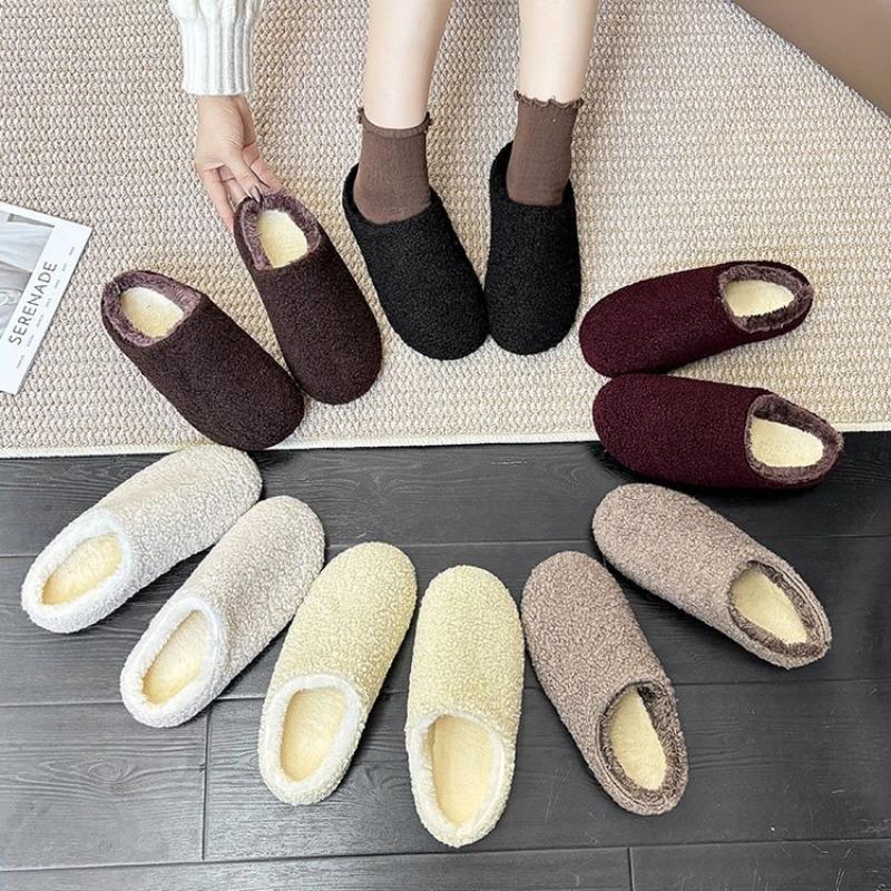 Japanische Plüschpantoffeln Damen Winter Indoor Rutschfest Warm Fortschrittliche Paar Baumwollpantoffeln Heimgebrauch
