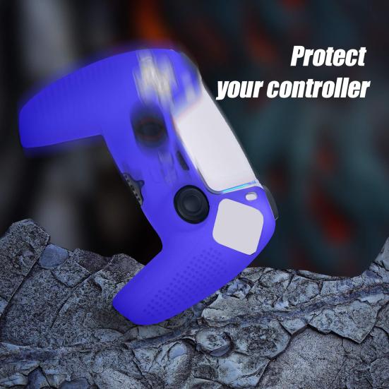 Silikon-Gamepad-Hülle, rutschfester Griff, präzise Lochpositionsabdeckung, kratzfest, Griffigkeit verbessernd, Controller-Schutzhülle für PS5