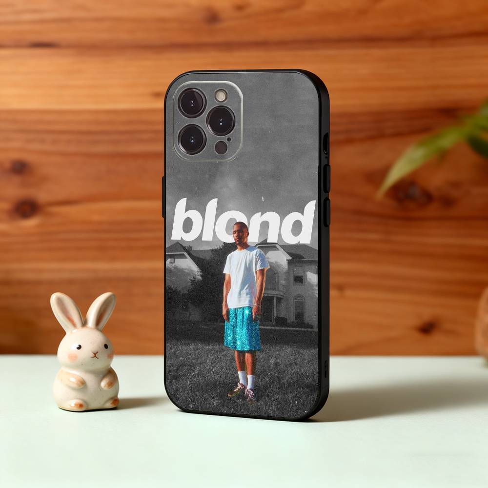 F-Frank Ocean B-Blonde Phone Case For iPhone17 16 15 14 13 12 11 Pro Max Plus,5G Soft Black Case