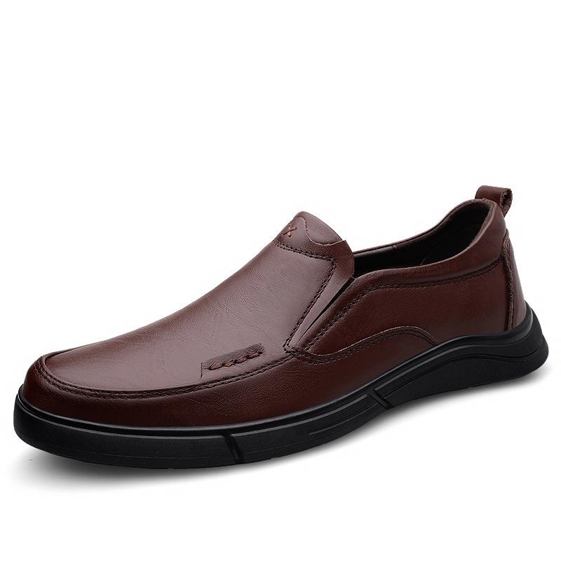 

Мужская обувь повседневная кожаная обувь мужская облегающая ногу натуральная кожа коровья кожа обувь мужская кожаная обувь на мягкой подошве 44 коричневый