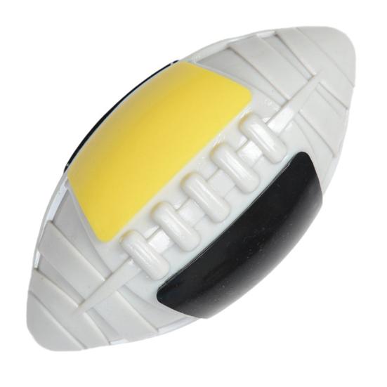 Rugby Ball Dog Toy Squeaky Textured Ball Chew Toy Bite Resistant Fetch Toy for Dogs Teeth Cleaning Outdoor Training