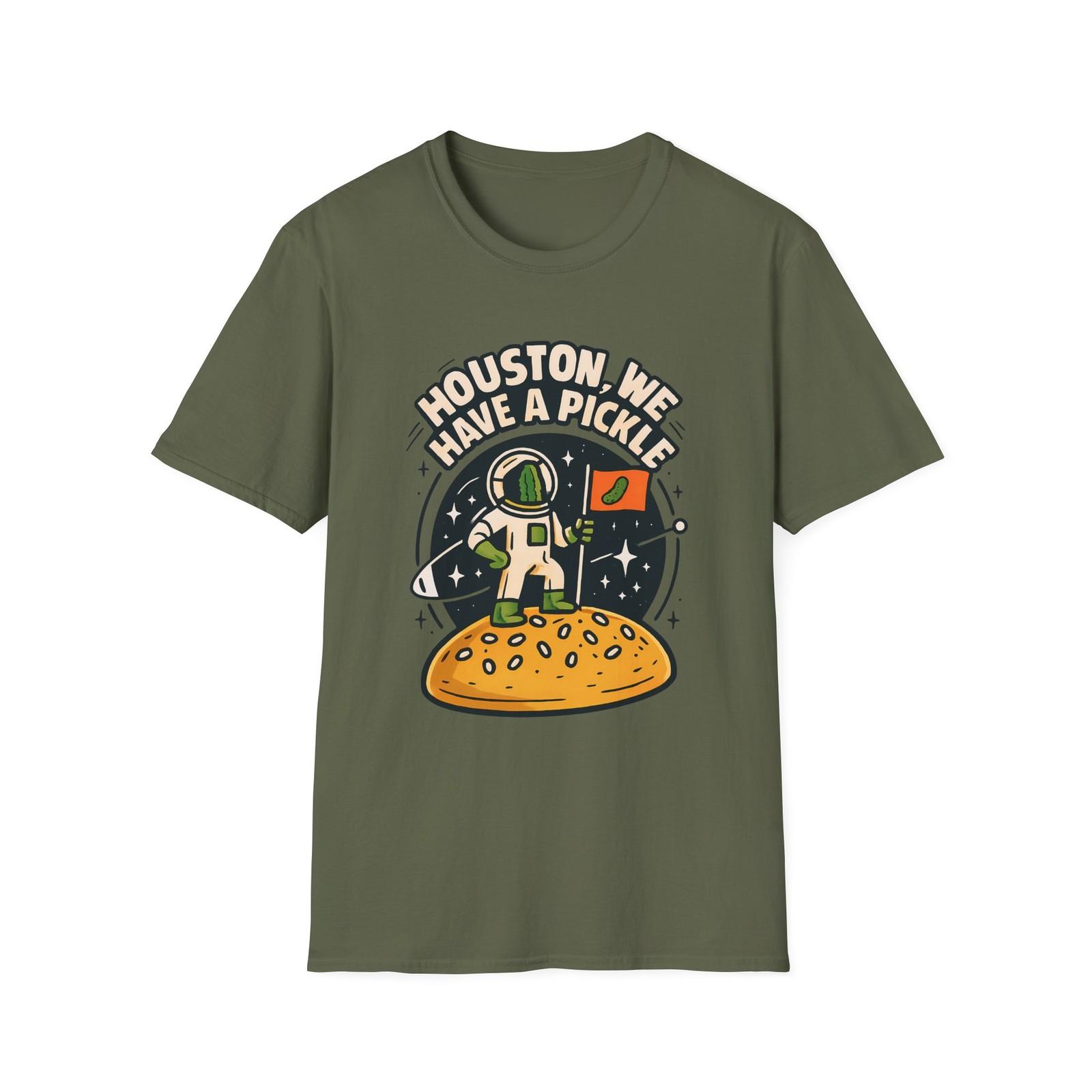 Unisex Softstyle T-Shirt Mens Womens Tees Top Retro Pickle Astronaut Burger Planet Funny Space Tee XL