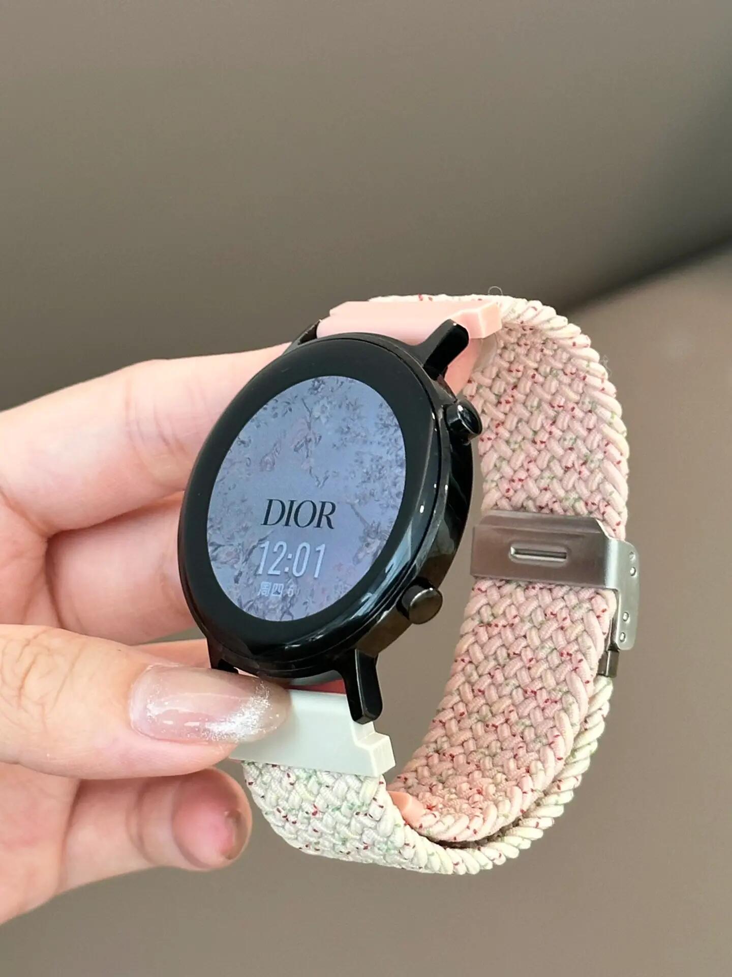 

Ремешок для Samsung Galaxy Watch 7 FE 5 Pro 4 6 classic 44mm 40mm Кожаный плетеный спортивный браслет ремешок Galaxy Watch 7 Galaxy Watch FE 40mm разноцветный