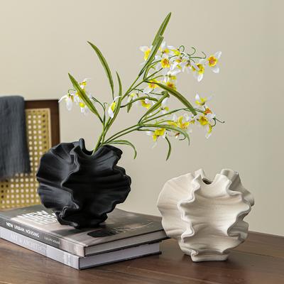 Nodic White Vase Pampas Grass Vases Irregular Plastic Boho Vases Minimalism Decorative Vase Aesthetic Flower Vase Home Decor