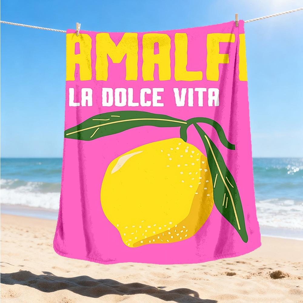 1pc Lemon Outdoor Blanket, Soft And Comfortable Blanket, Casual Warm Outdoor Blanket, Camping Travel Blanket yy251201112 75x90cm