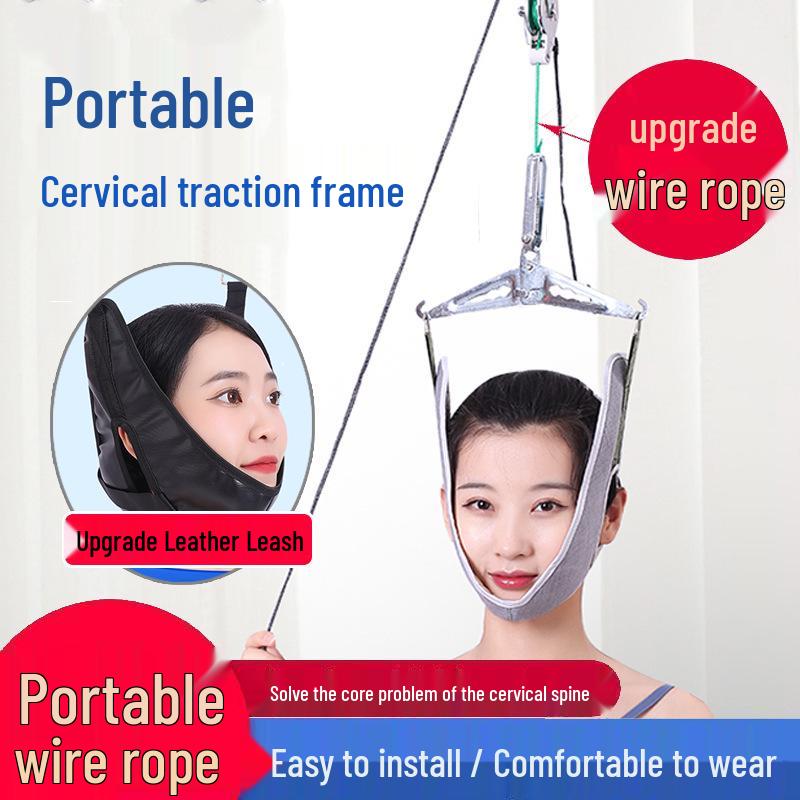Cervical Traction Neck Frame Corrector, Door Hanging Neck Stretcher for Home and Hospital Use