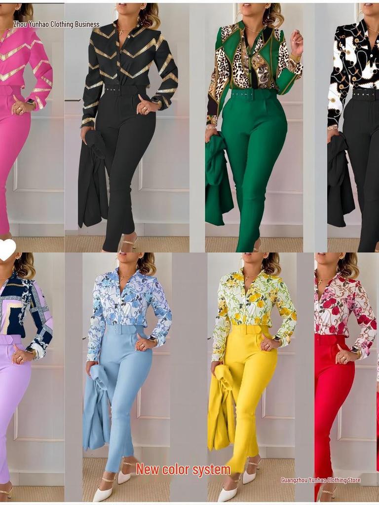 Spring Sweet Style Women's Polyester Long Sleeve Fashion Casual Set (No Jacket)