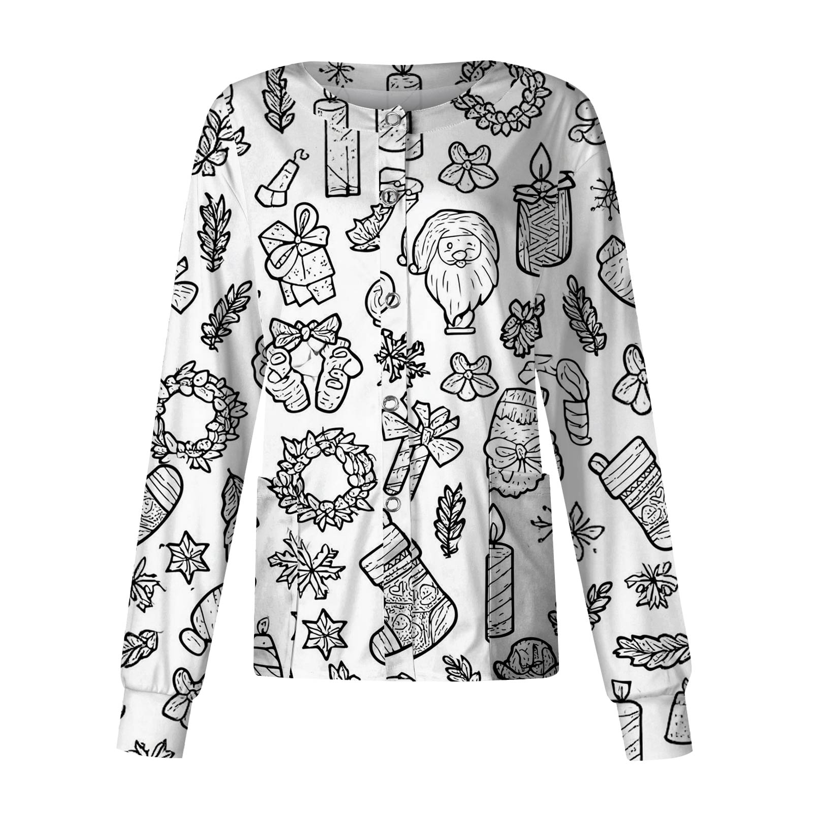 

Women s Casual Long Sleeve Single Breasted Printed Dry- Top XL