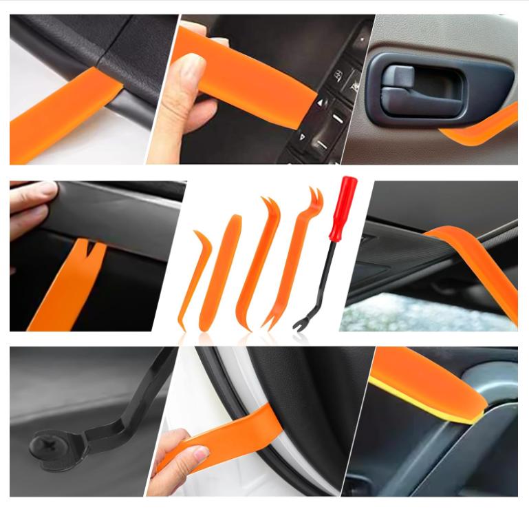 Auto Halteklammern & Befestigungselemente Set Universelle Größen Nylon Stoßfänger Kotflügel Nieten Türverkleidungsclips und Kunststoffnieten mit 10 Kabelbindern und Werkzeug zum Entfernen für Toyota Ford
