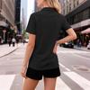 Women’s Short Sleeve Polo Collar V Neck Casual Loose Fit Basic T Shirt Soft Lightweight Top for Daily Wear Work School