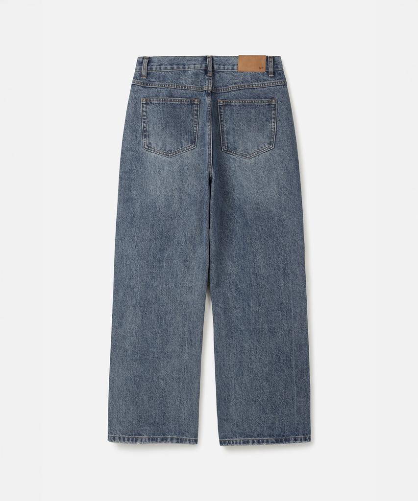 247Silijeu Curved Wide Denim Blue
