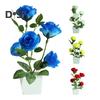 Artificial Potted Plant Ornamental Charming Plastic Simulation Rose Flower