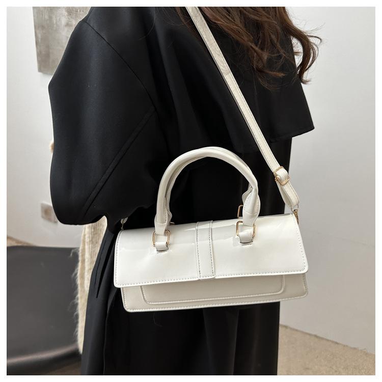 New Arrival Faux Leather Square Shoulder Bag Magnetic Closure Crossbody Handbag for Women