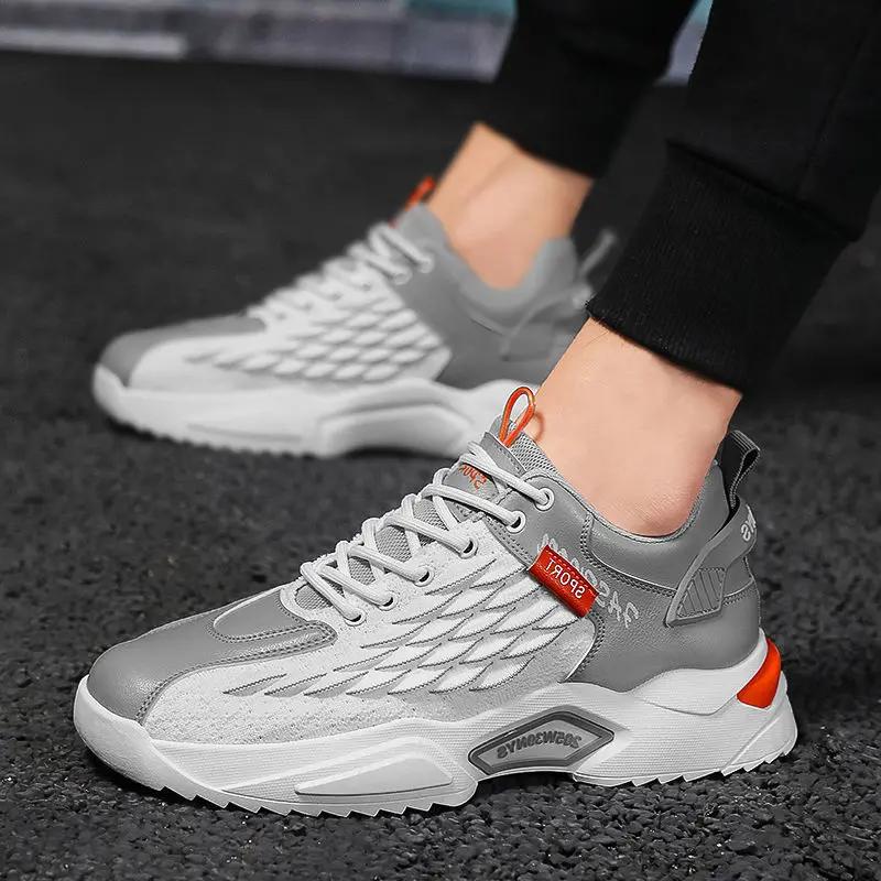 Herren Mesh Sportschuhe Modisch Vielseitig Atmungsaktiv Rutschfest Abriebfest Laufschuhe Outdoor Reise Freizeitschuhe