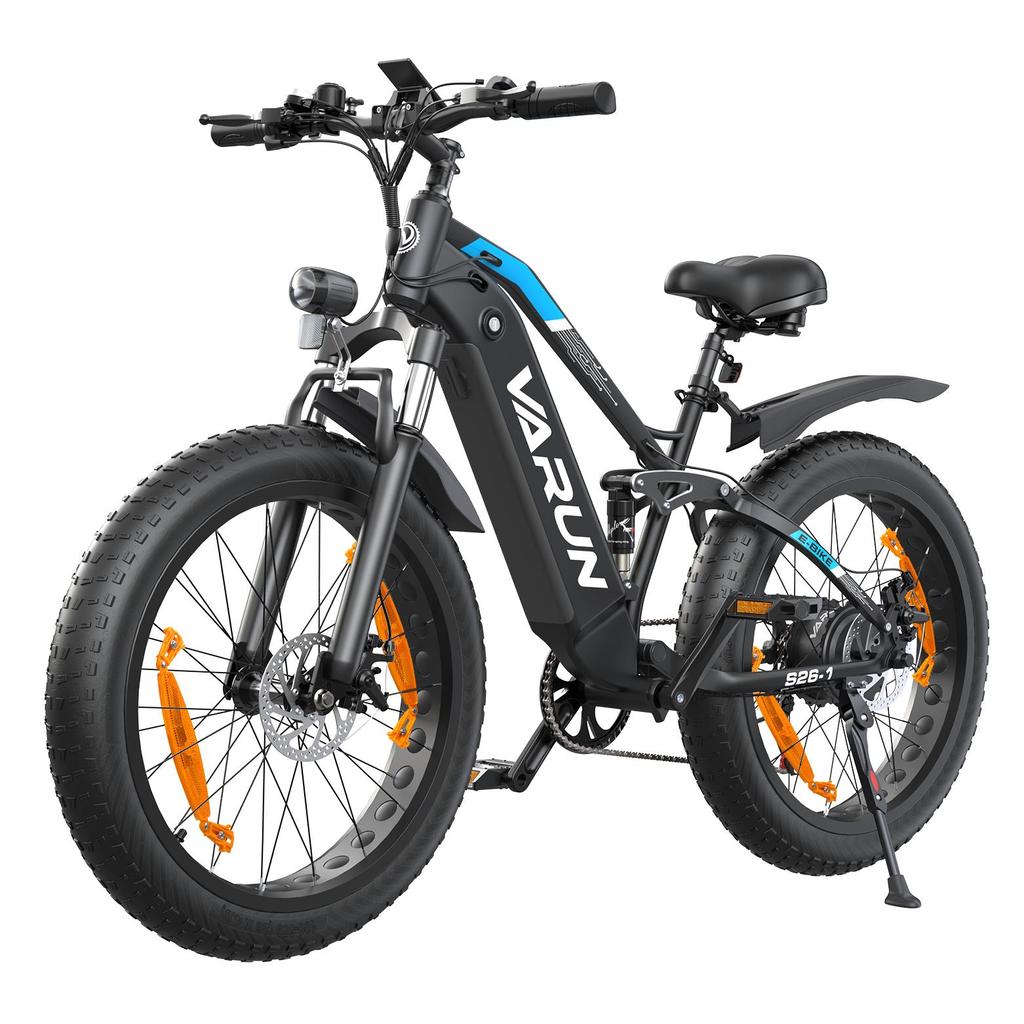 Varun S26-1 Dospělé Horské EBike S Dvojitou Kotoučovou Brzdou 26 Palcové Široké Terénní Pneumatiky Venkovní Elektrické Kolo 48V18Ah Baterie 750W Motor Elektrické Kolo
