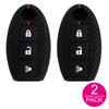 2x Silicone Car Key Fob Cover Case Holder Keychain For Nissan X-Trail Qashqai Rogue Sport Murano Note 370Z Juke Leaf Kicks Titan