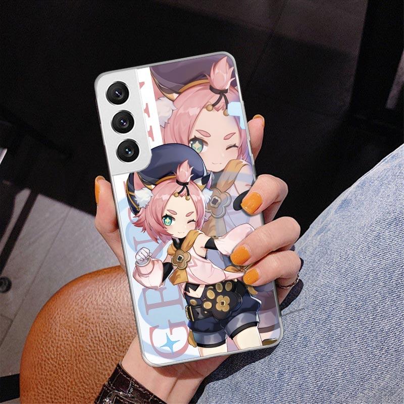 Genshin Impact Anime Phone Case For Samsung Galaxy S24 S25 Edge S26 Ultra S23 S22 S21 Plus S20 FE + Personalized Print Cover Gal