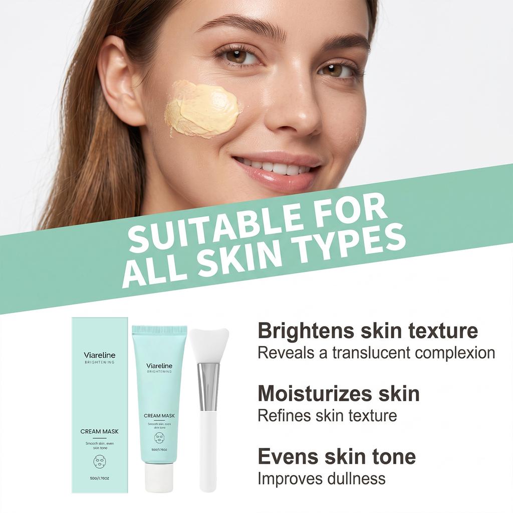 VIARELINE Brightening Cream gently moisturizes and brightens and evens out delicate skin texture