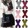 Fashion Women Striped Elbow Gloves Y2K Warmer Knitted Long Fingerless Gloves Christmas Gifts Classic Black And White Wristband