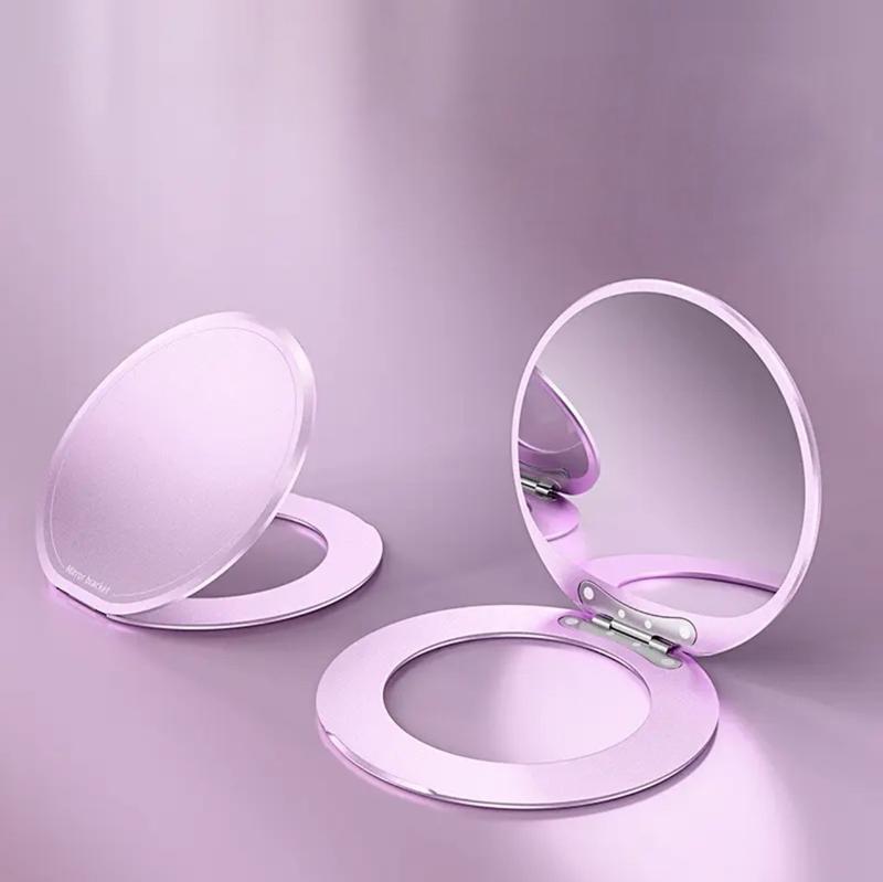 Ultra Thin Rotatable Portable Invisible Back Sticker Multi Function Magnetic Phone Makeup Mirror Holder Stand Universal