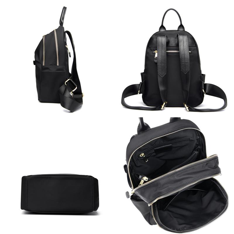 Luxe en cuir véritable et Oxford femmes Sac à dos mode voyage Sac à Dos Portable Sac à dos Design Sac à bandoulière Bolsas Sac a Main