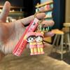 Cartoon Character Couple Keychain Cute Soft Plastic Doll Car Keychain Fashion Gift Bag Pendant