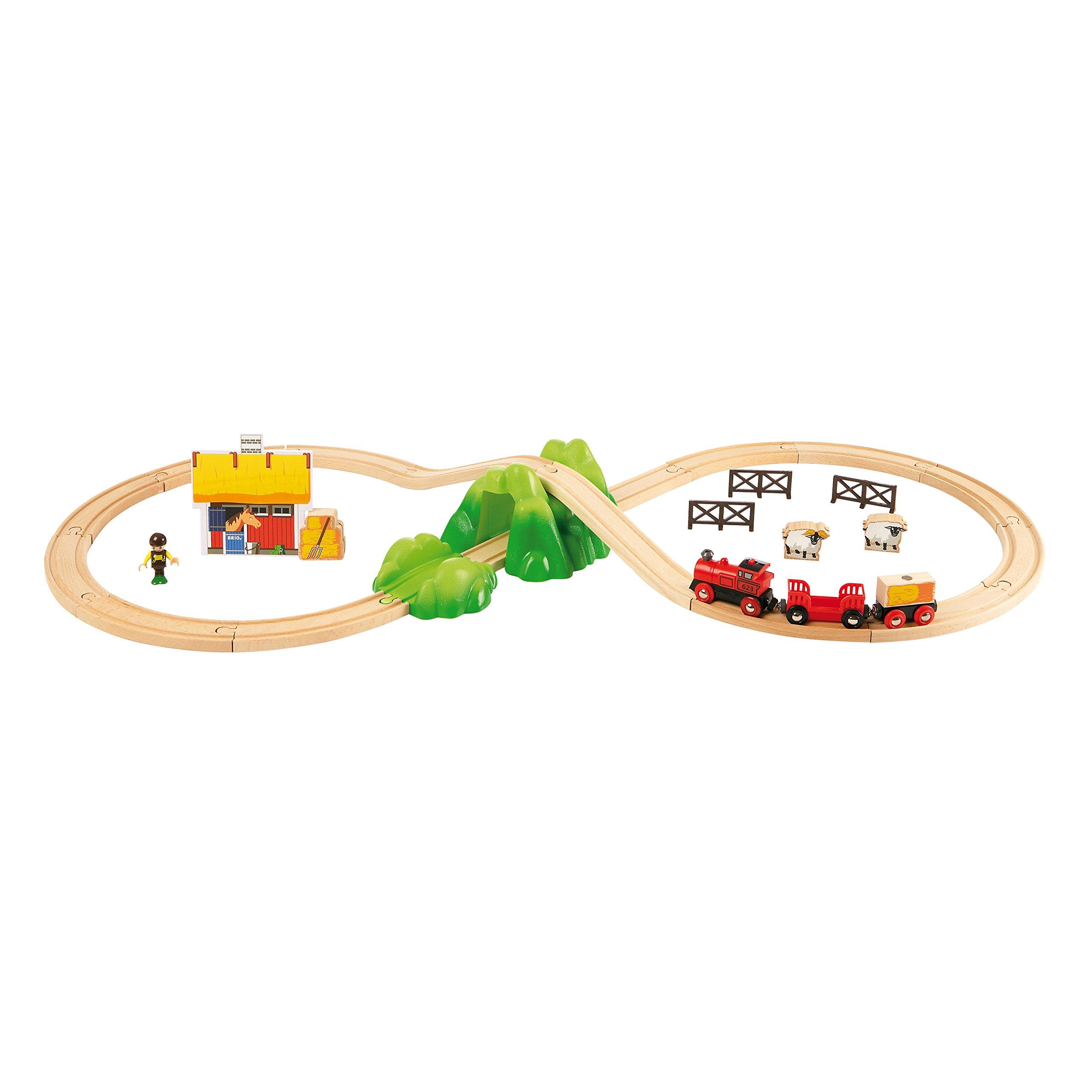 

BRIO power locomotive farm rail set 33043