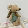 Adorable Cotton Linen Mouse Toy Creative Mouse Doll Animal Gift for Infant Photography Props and Nursery Decoration