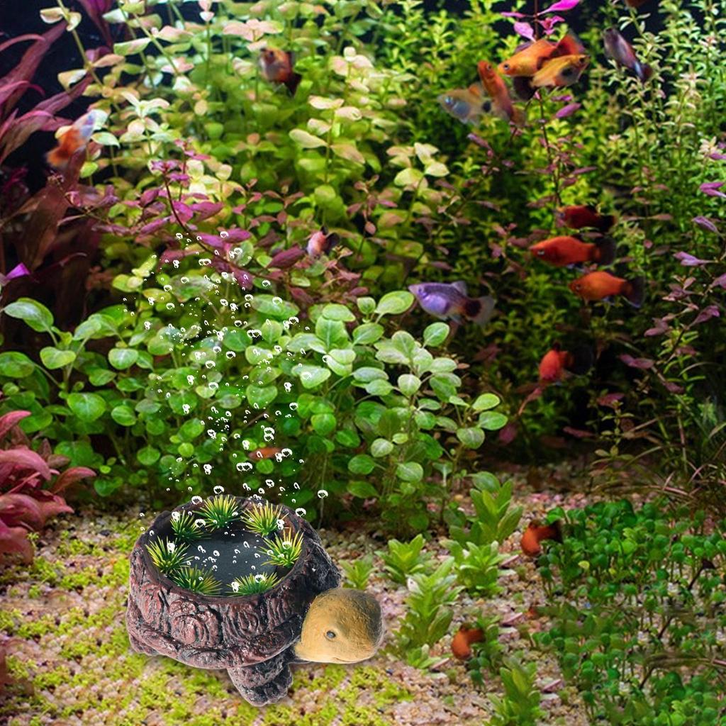 Aquarium Air Stone Resin Quiet Turtle Shaped Bubble Stone Fish Tank Bubbler Decorations for Ponds Buckets Home Hydroponics